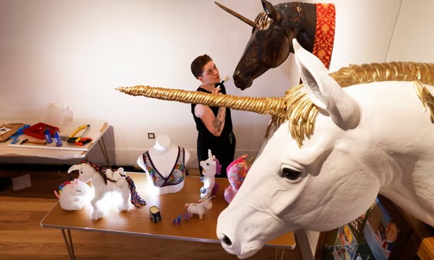 Exhibit “Beautiful and Resilient” examines the cultural background of unicorns